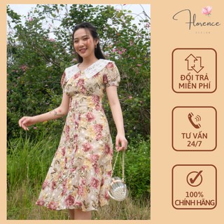 Váy thiết kế 2 lớp - váy tơ hoa - elite dress - ảnh thật