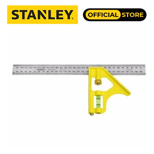 Thước Ê-ke mộc thủy cán sắt STANLEY 46-028 (300 mm-12 inch)