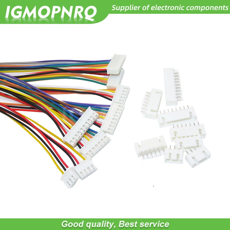 Set 5 Đầu Nối Dây Điện JST XH2.54 XH 2 / 3 / 4 / 5 / 6 / 7 / 8 / 9 / 10 Pin 2.5MM 30CM 26AWG