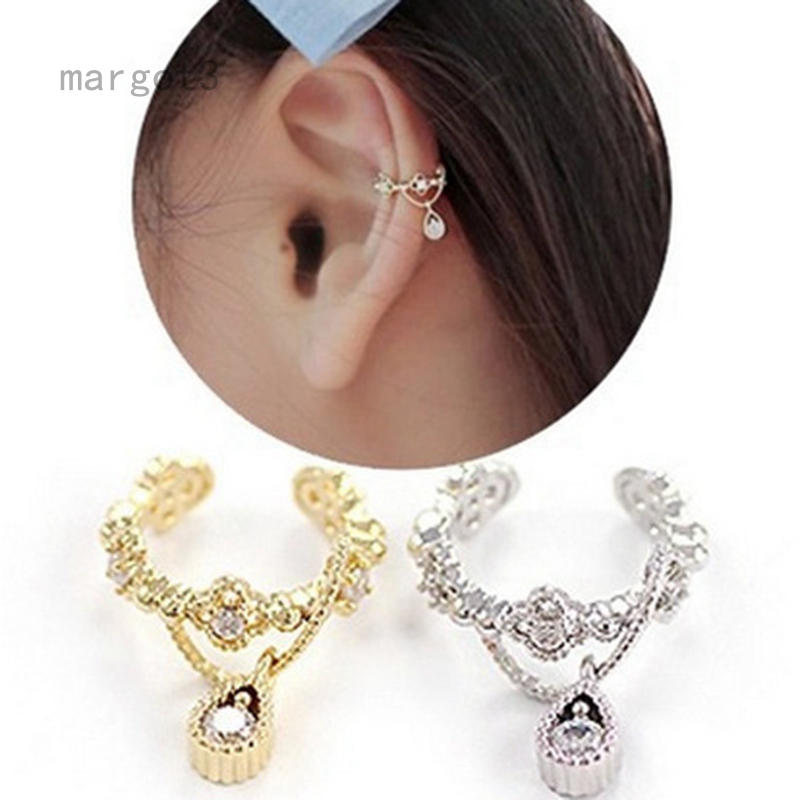 Khuyên Tai Hình Giọt Nước Đính Đá Zircon Sang Trọng