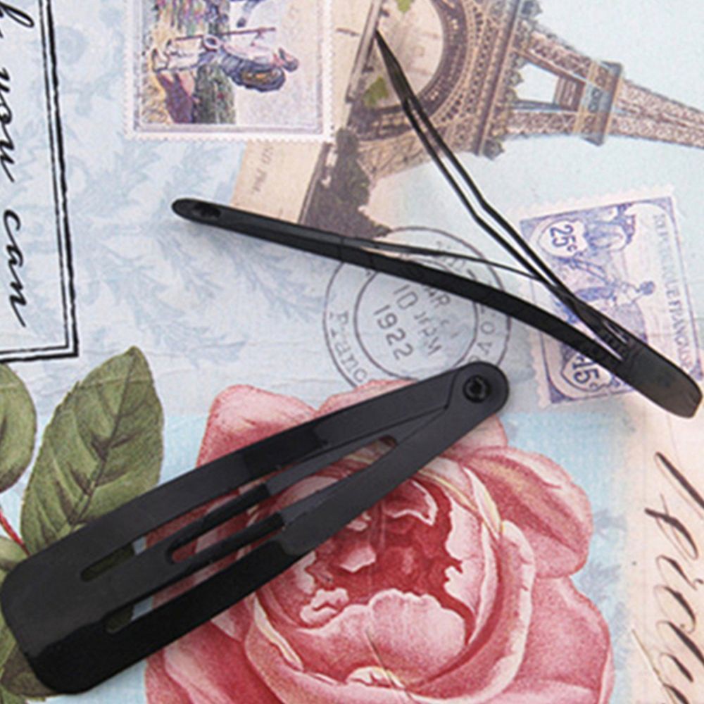 Set 10 Kẹp Tóc Bb Bằng Kim Loại Màu Trơn Thời Trang Cho Nữ