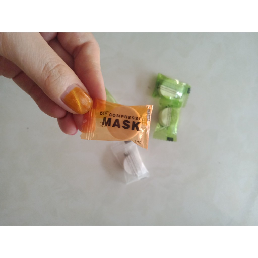 Mặt Nạ Giấy Nén - Mask Dạng Viên Kẹo Cấp Ẩm Thải Độc !