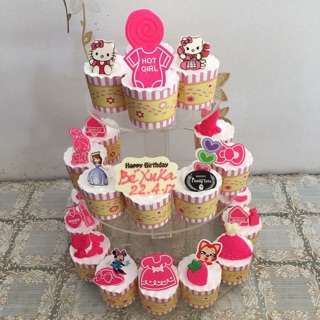 (Size S) Combo 10 lốc cupcake giấy cứng 50 cái/ cây