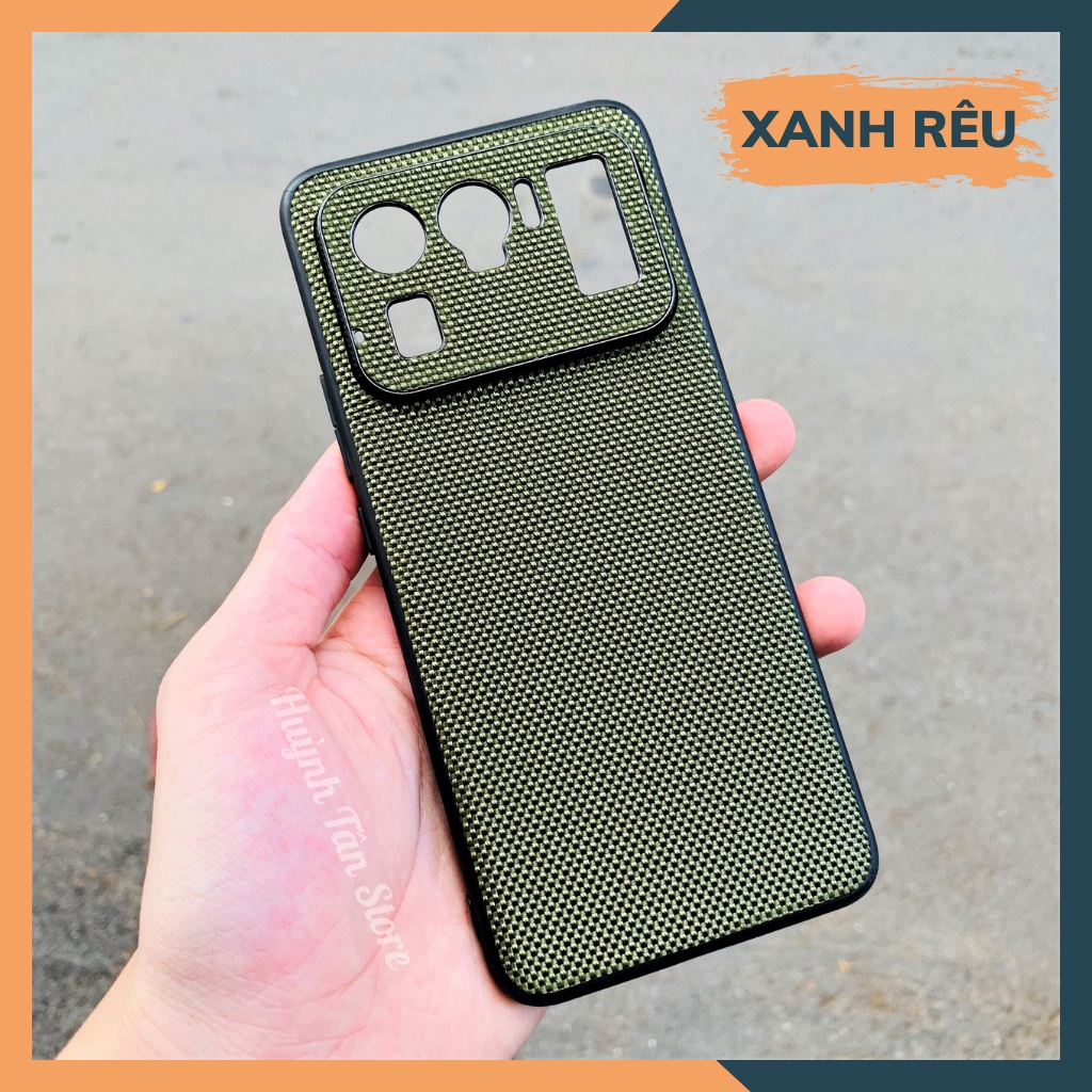 Ốp lưng xiaomi 11 ultra mi 12 pro 12x 12s ultra vân VẢI NYLON nhiều màu chống bám vân tay bảo vệ camera huỳnh tân store