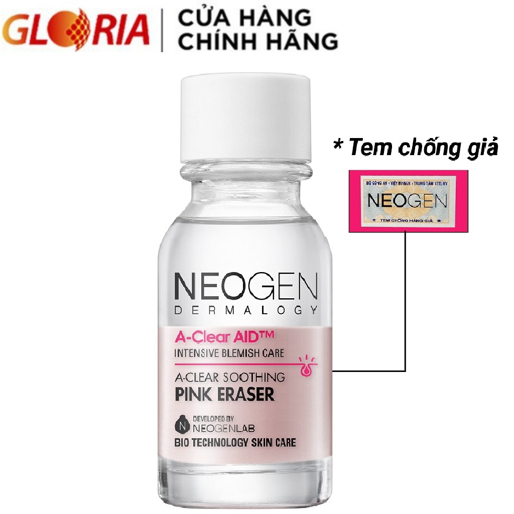 Chấm Mụn Neogen A-clear Soothing Pink Eraser Xẹp Mụn Giảm Xưng Đỏ Không Gây Kích Ứng 15ml