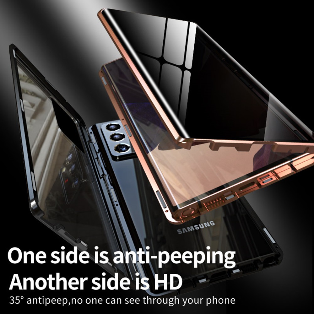 Ốp điện thoại hai mặt kính hút từ tính chống nhìn trộm 360 độ cho Samsung Galaxy Note 20 Ultra 5G Note 10 Plus