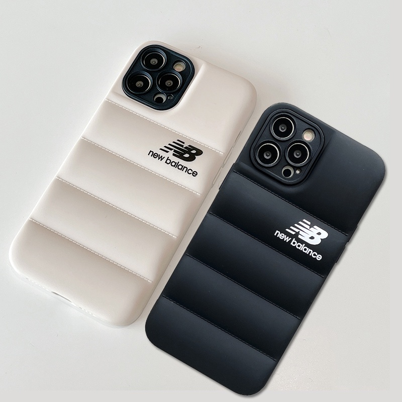 Ốp Điện Thoại Mềm Chống Sốc Hình Lông Vũ 3D Nb In Logo Thương Hiệu Sang Trọng Cho For Iphone 13 12 11 Pro Max X Xs Max Xr 7 8 Plus
