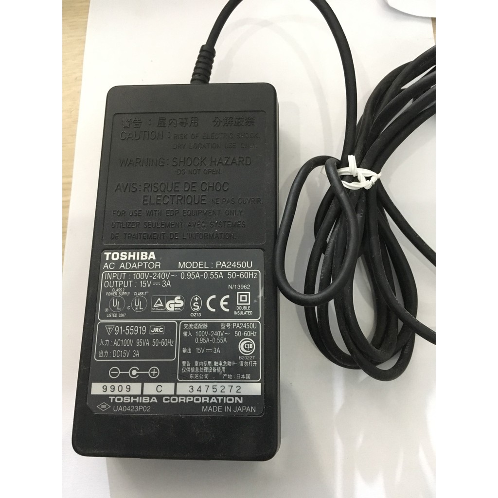 Adapter nguồn Toshiba 15V 3A