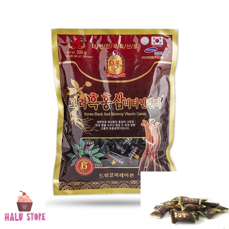 Kẹo hắc sâm Hàn Quốc gói 300gr