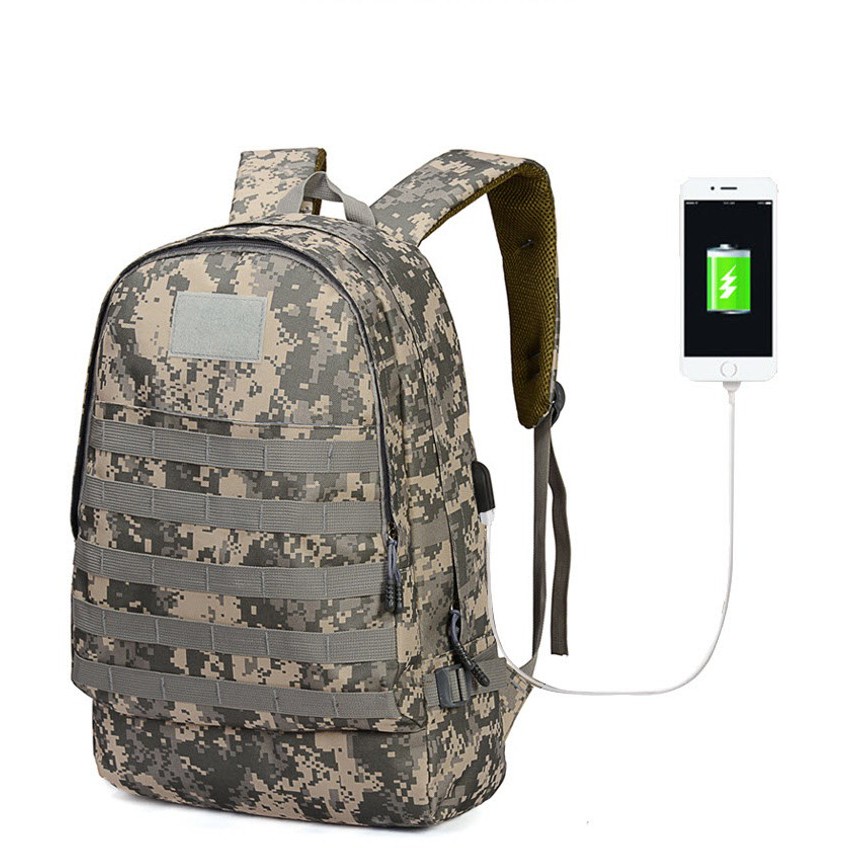 [MUA 1 TẶNG 1]BALO LEVEL3 PUBG UNISEX VẢI CHỐNG THẤM NƯỚC CHỐNG XƯỚC MÀU NÂU ĐẤT CÓ CỔNG SẠC USB