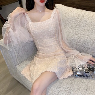 Đầm dạ đính ngoc dự tiệc