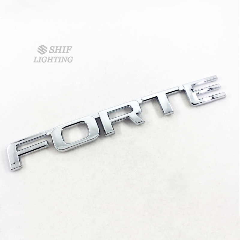 1 x ABS Chrome FORTE Letter Logo Car Auto Rear Trunk Lid Emblem Badge Sticker Decal Replacement For KIA