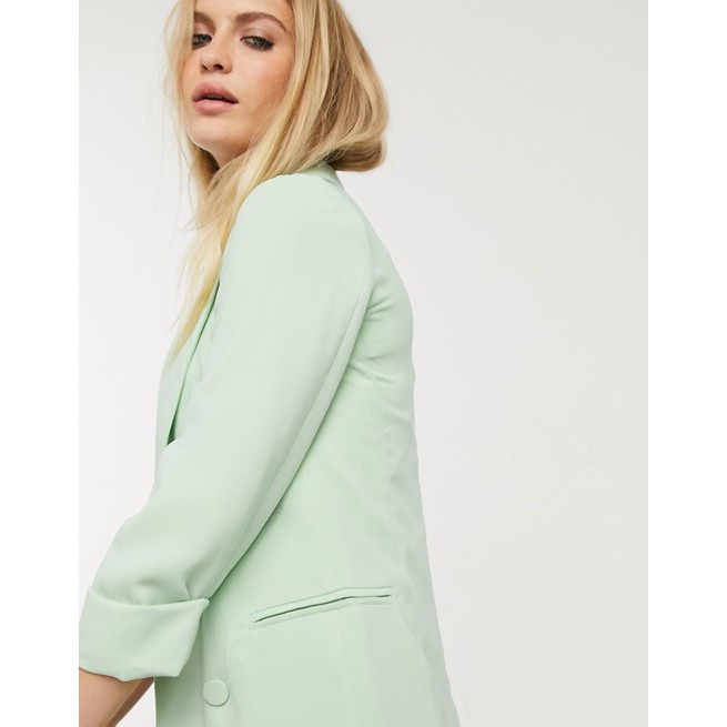 Bershka Đức  Áo blazer sale auth new tag cao cấp chính hãng BSK có sẵn vest khoác form dáng dài có lót hai 2 lớp độn vai