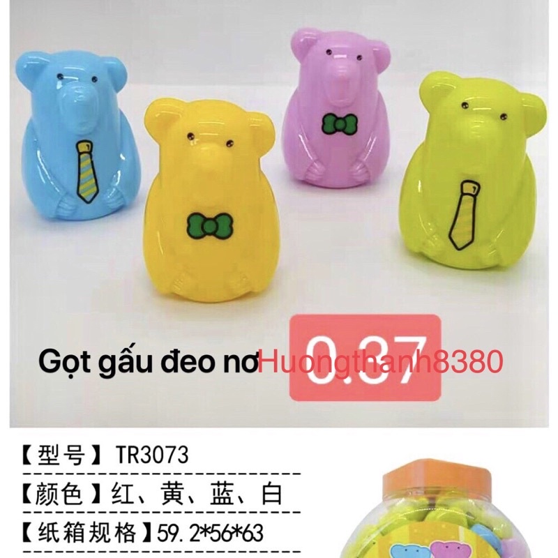 Hộp Gọt 3073 -Gọt Bút Chì Hình Gấu /60 Chiếc (01 hộp )