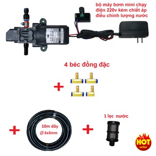 Bộ máy bơm phun sương mini kèm điều chỉnh lượng nước