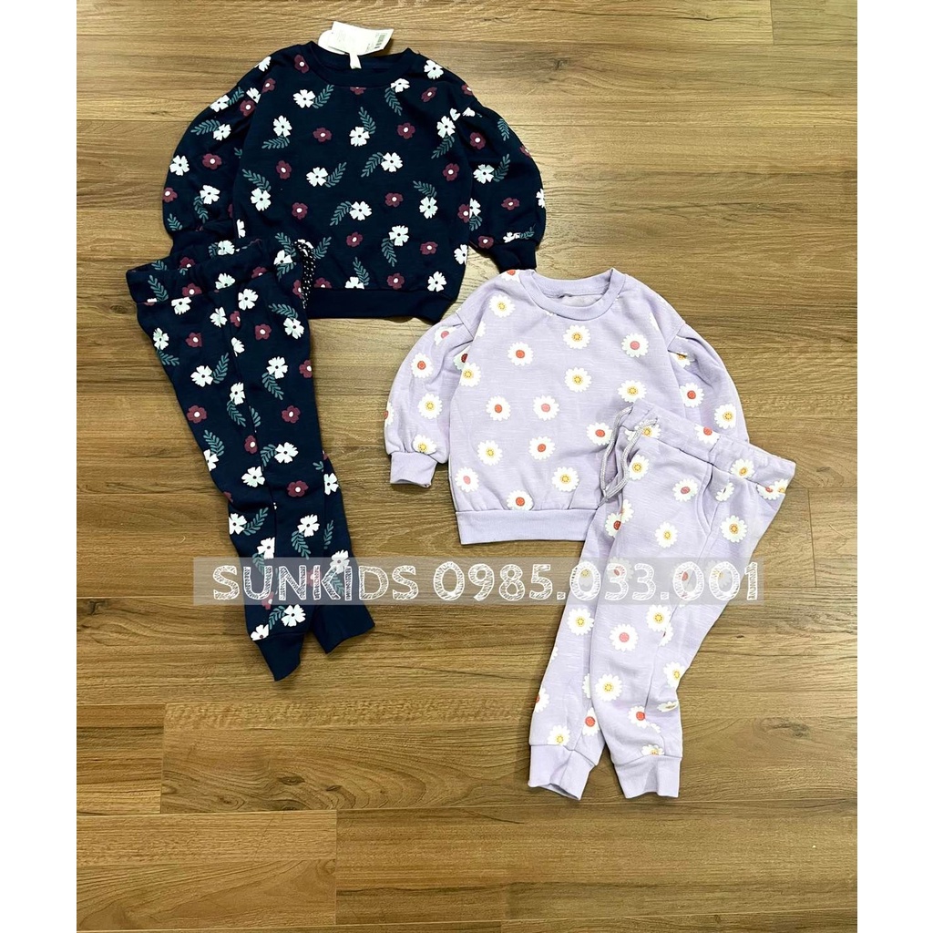 Bộ bé gái thu đông chất nỉ KD xuất xịn