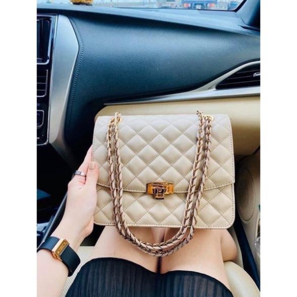 Túi vân ô khoá gập size 22 da mềm siêu đẹp kèm ảnh thật shop hàng cao cấp