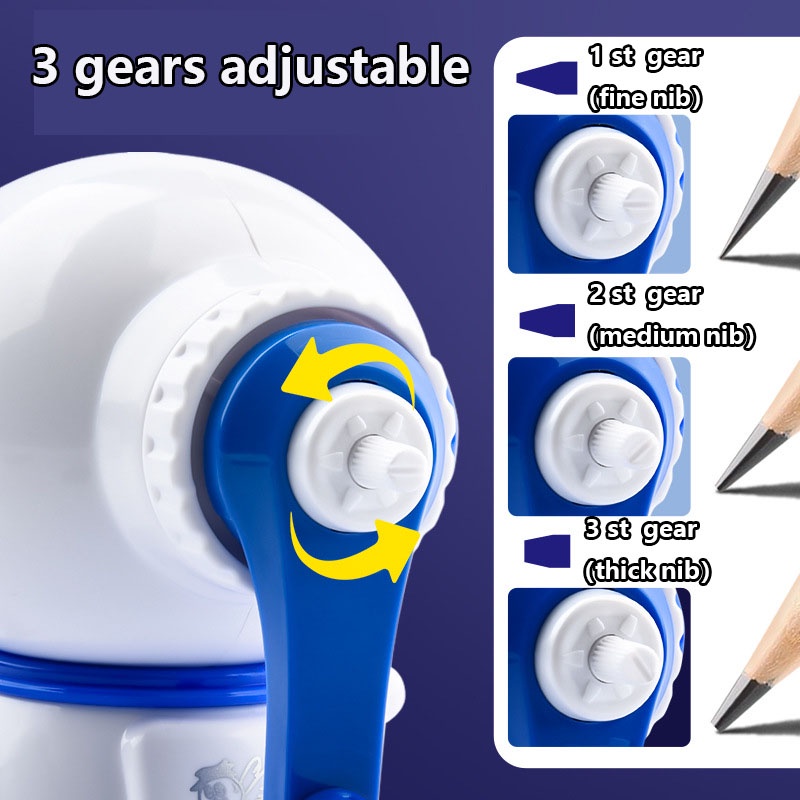 SUGE Đồ Chuốt Bút Chì Tự Động 3 Chế Độ Hình Phi Hành Gia Hoạt Hình Dành Cho Học Sinh