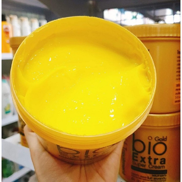 Kem ủ tóc phục hồi tóc siêu mềm mượt Gold Bio Extra Super Cream 390g