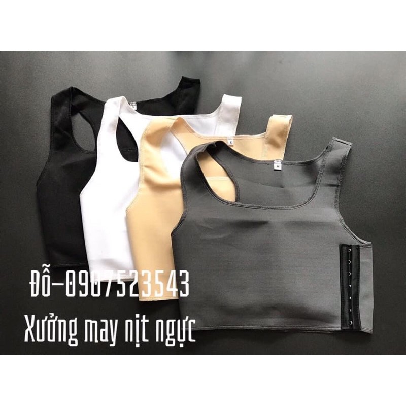 [Mã 12FASHIONSALE1 giảm 10K đơn 50K] Áo nịt ngực tomboy gen mềm , ngắn không viền gài hông , dễ chịu không lộ viền áo | BigBuy360 - bigbuy360.vn