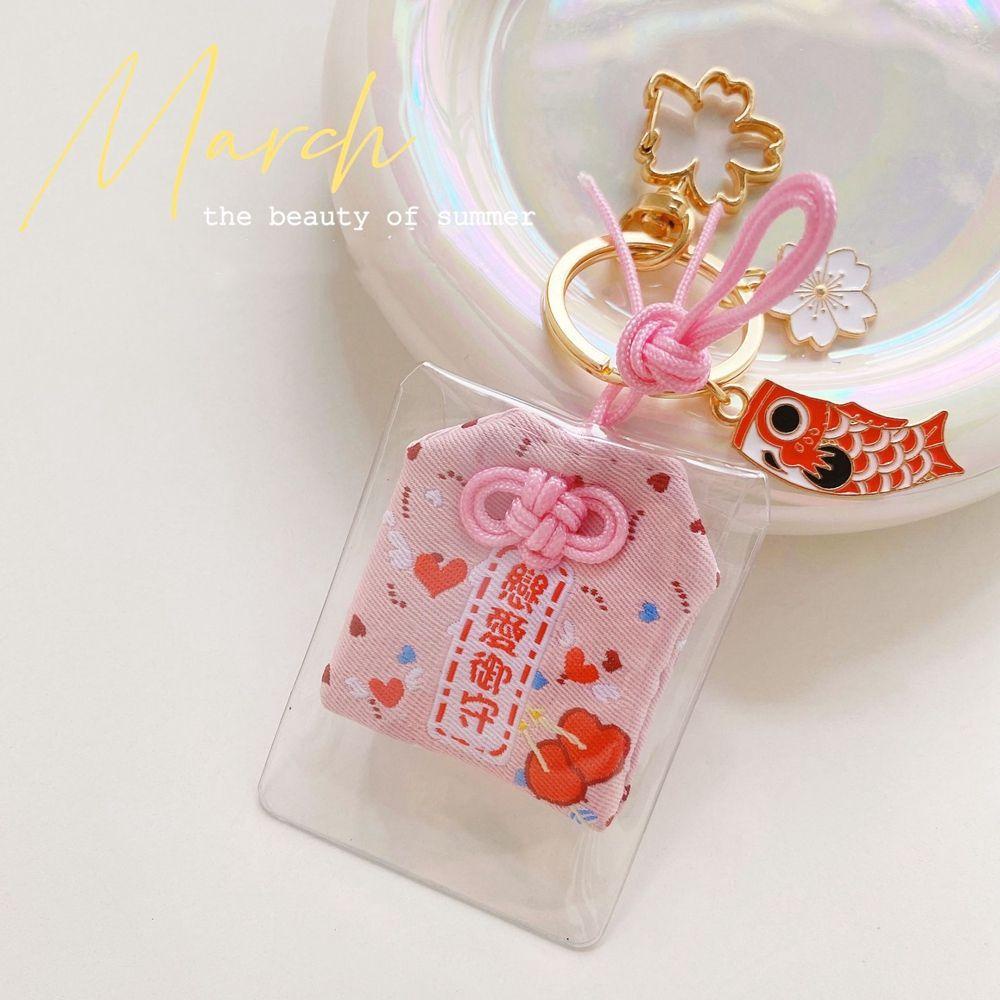 Móc Chìa Khóa Xe Hơi Bằng Hợp Kim Hình Cá Koi Hoa Anh Đào Hoạt Hình Màu Đỏ Cá Koi Sakura Cầu Nguyện