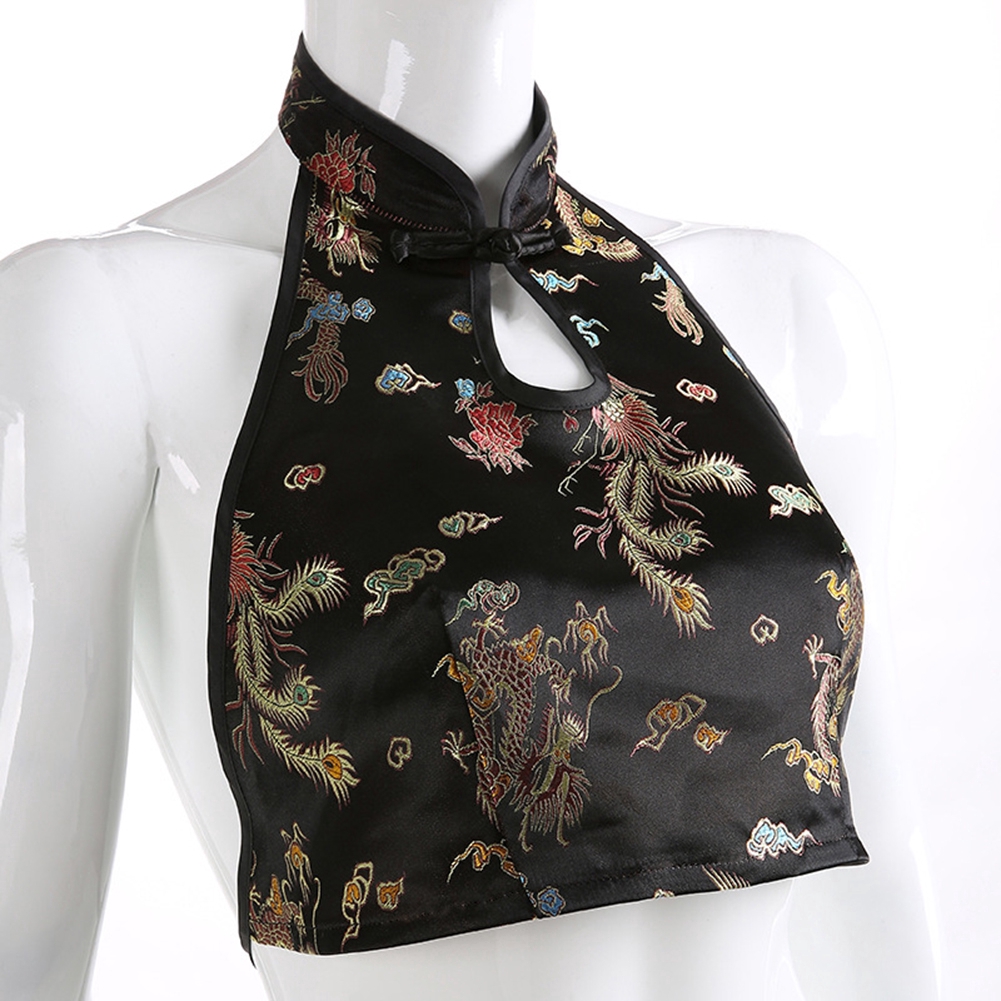 Áo Croptop sát nách dạng yếm cột dây thiết kế quyến rũ cho nữ | BigBuy360 - bigbuy360.vn