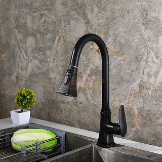 Vòi rửa bát nóng lạnh Pulldown Spray ZT5508-Black