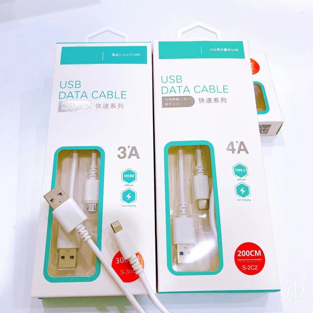 Dây 3A Micro USB Type C,cáp sạc IP2M/3M