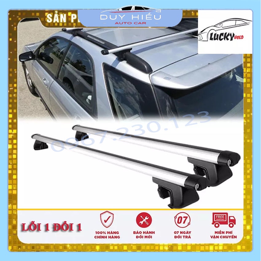 Cặp giá nóc ngang, baga mui chở hàng trên xe ô tô có khóa thanh hợp kim chịu được tải trọng tốt