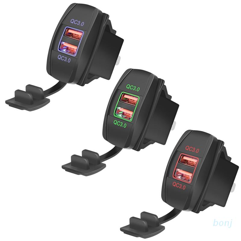 Đầu Sạc Điện Thoại USB QC3.0 Cho Xe Máy/Xe Hơi/Tàu Thuyền