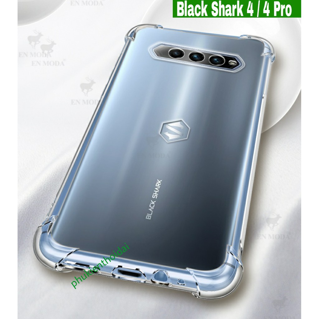 Ốp lưng Black Shark 4 / 4 Pro / Shark 5 / 5 Pro dẻo trong lồi 4 góc cao cấp lâu ố vàng