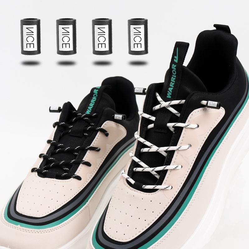 1 Cặp Dây Buộc Giày Thể Thao Đàn Hồi 4 Cái Khóa Dây Giày Không Cần Buộc Bằng Cao Su Cho Người Lớn/Trẻ Em