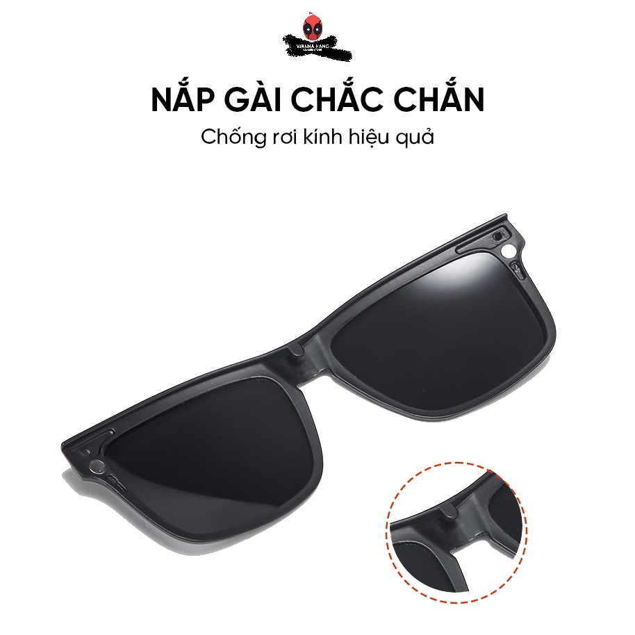 Gọng kính cận 5in1 thể thao nam châm cố định kèm 5 tròng kính râm di động chống tia UV cao cấp KTT01 Wanna Hang