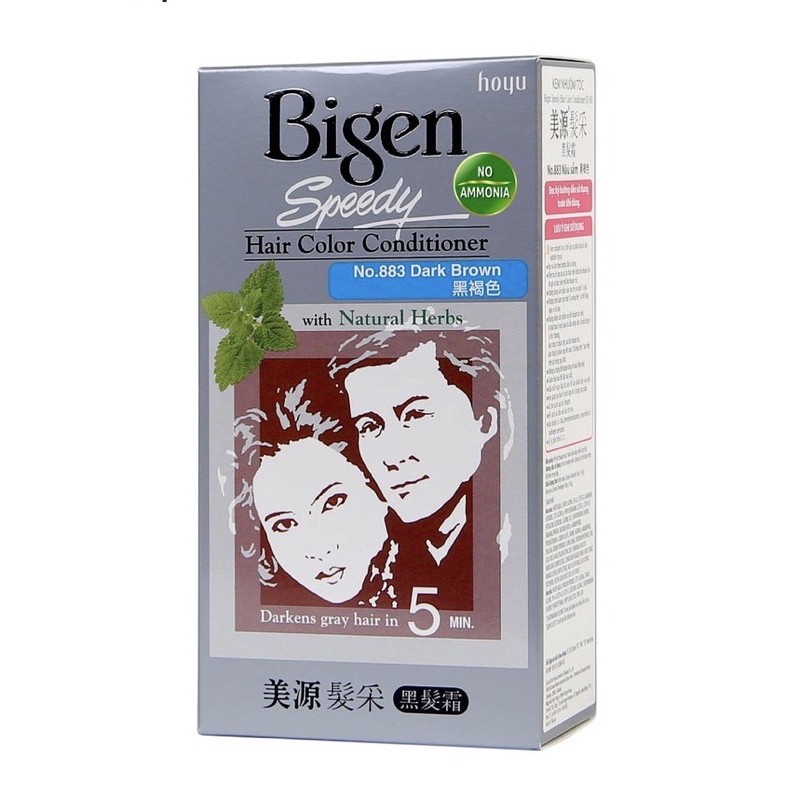 [BIGEN] Thuốc nhuộm tóc chuyên phủ bạc dạng kem Bigen Speedy Hair Color Conditioner 80g