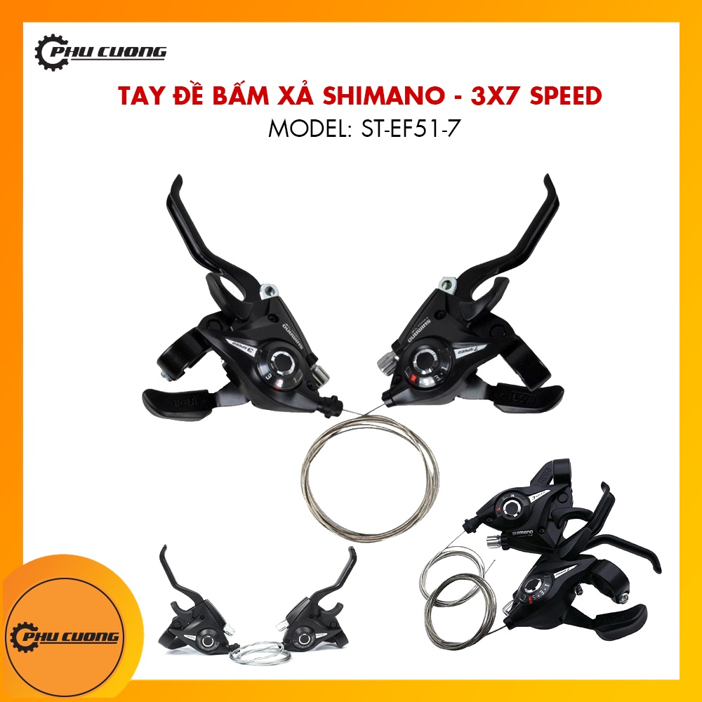 Tay đề thay thế bấm xả SHIMANO cho xe đạp - 3x7 Speed