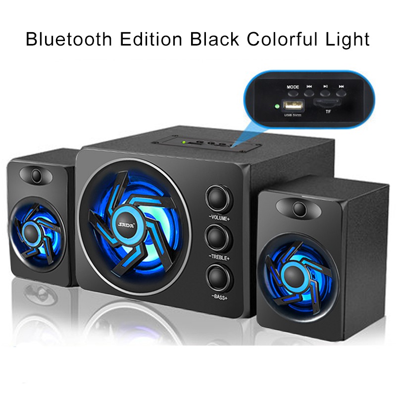 Loa Máy Tính Bluetooth - Loa Sada D-209 Bass và đèn Led RGB