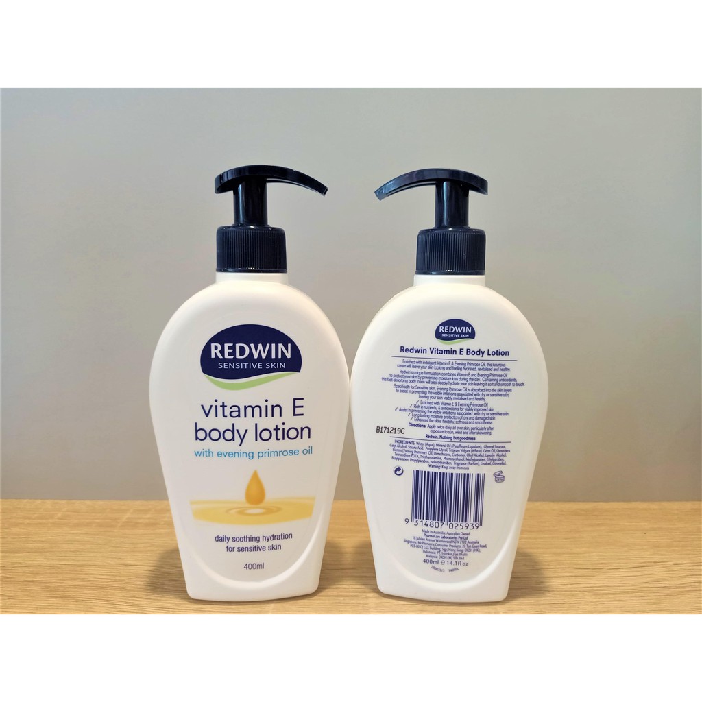 Kem dưỡng da vitamin E body lotion Redwin 400mL