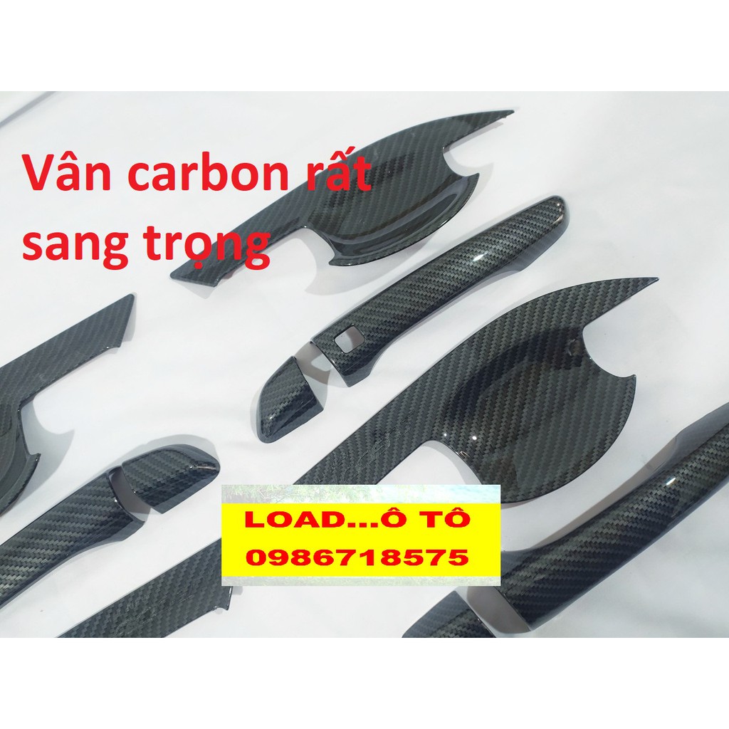 Ốp Tay Hõm Cửa Xe Huyndai Accent 2022-2018 Vân carbon Cao Cấp