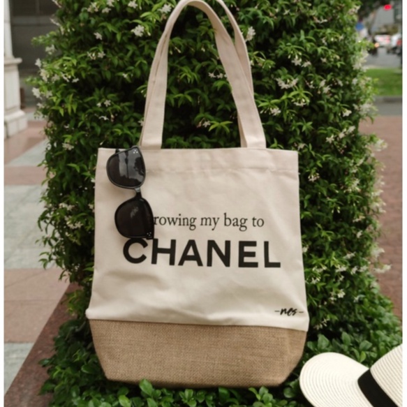 Túi Chanel [Mix giữa Canvas và Sợi đay]