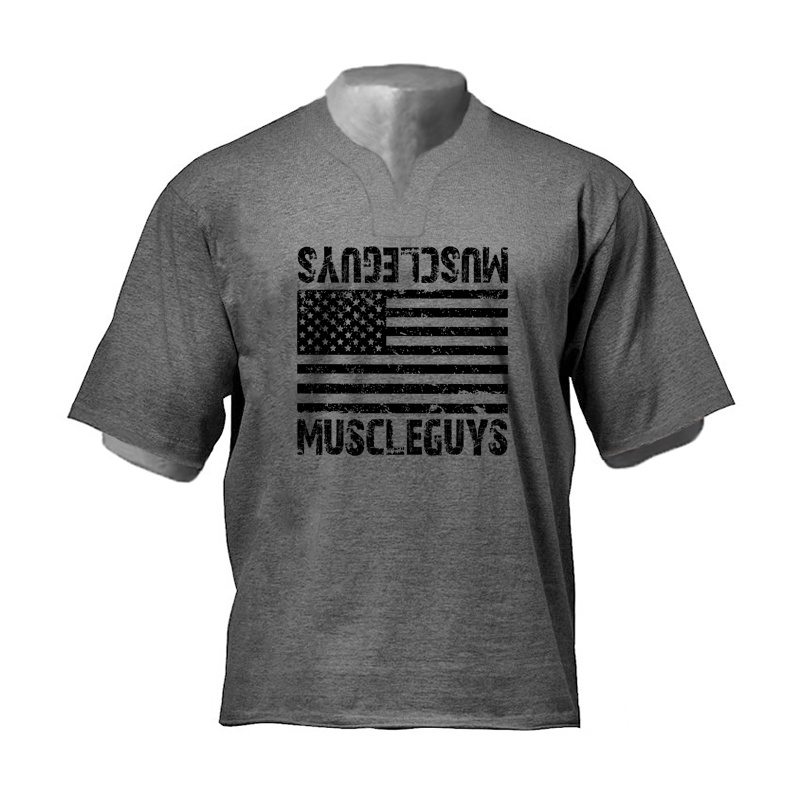 Áo Thun Cotton Cổ Chữ V Dáng Rộng Thoáng Khí In Họa Tiết Thời Trang Mùa Hè Cho Nam