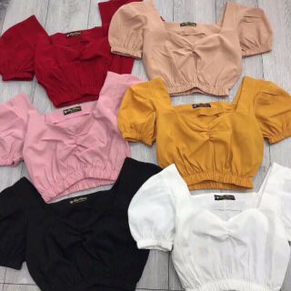 Áo croptop tay phồng