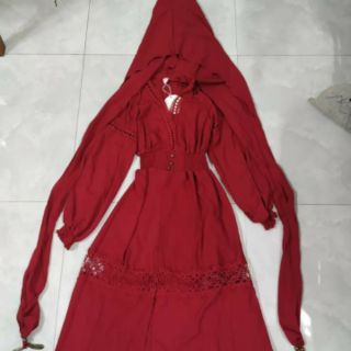 [ORDER] Váy boho đỏ có nón