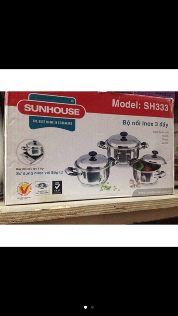 Bộ nồi sunhouse sh333 phù hợp mọi loại bếp✌️