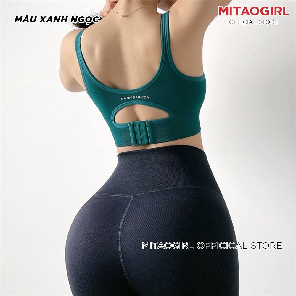 Áo bra tập gymi yoga nữ MITAOGIRL dáng 2 dây thể thao khoá cài sau chất vải dệt co giãn thấm mồ hôi