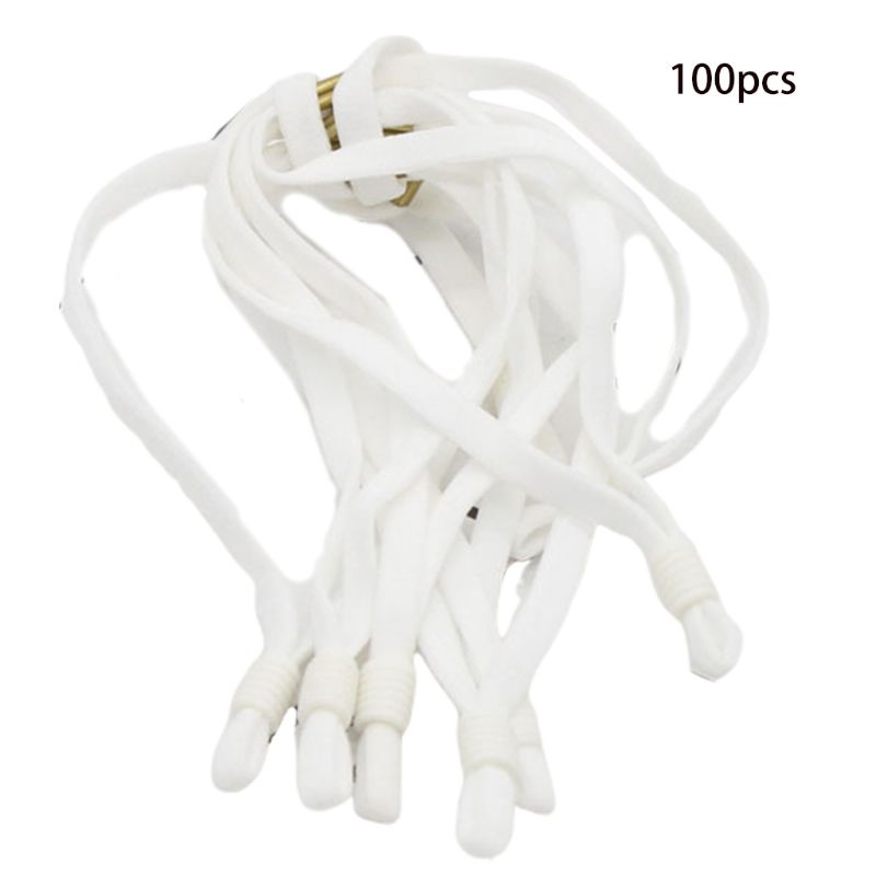 Set 100 Dây Thun Co Giãn Nhiều Màu Sắc Bằng Silicone Có Khóa Sắt Dùng Làm Bông Tai DIY