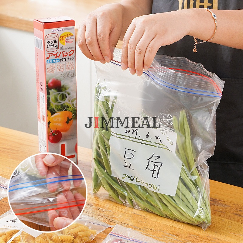 Túi Zip Đựng Thực Phẩm, Túi Zipper Bảo Quản Thưc Phẩm Jimmeal Trong Tủ Lạnh Tái Sử Dụng Nhiều Lần 14x14 18x20 27x28cm