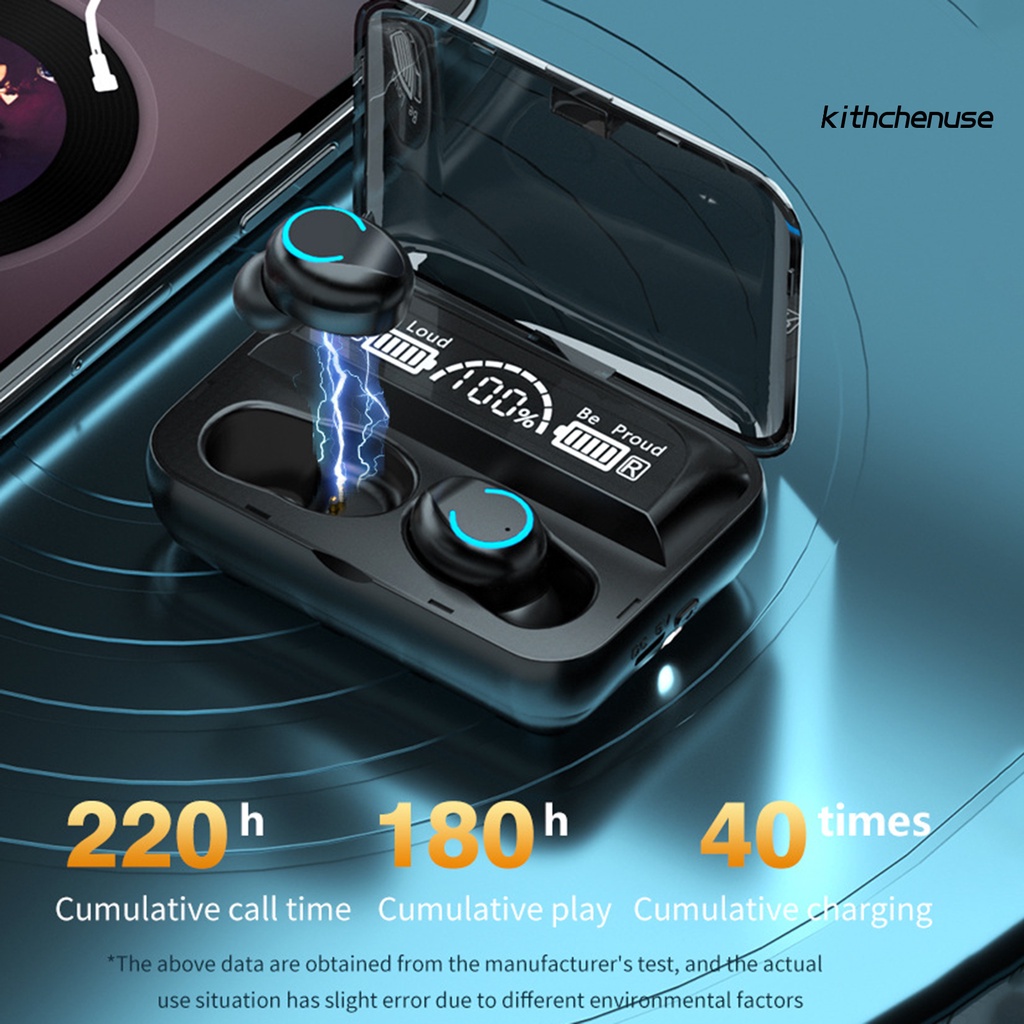 Tai Nghe Nhét Tai Bluetooth Mini F9-47 TWS Kèm Đèn Pin