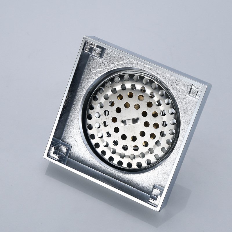 Phễu ga thoát sàn dài chống mùi hôi tào ngược inox 304 lỗ thoát giữa kích thước 10x30, 8x60, 12x12. Bảo hành 12 tháng