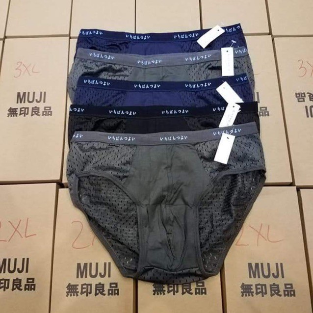 Hộp 5 quần sịp chéo thông hơi muji xuất nhật