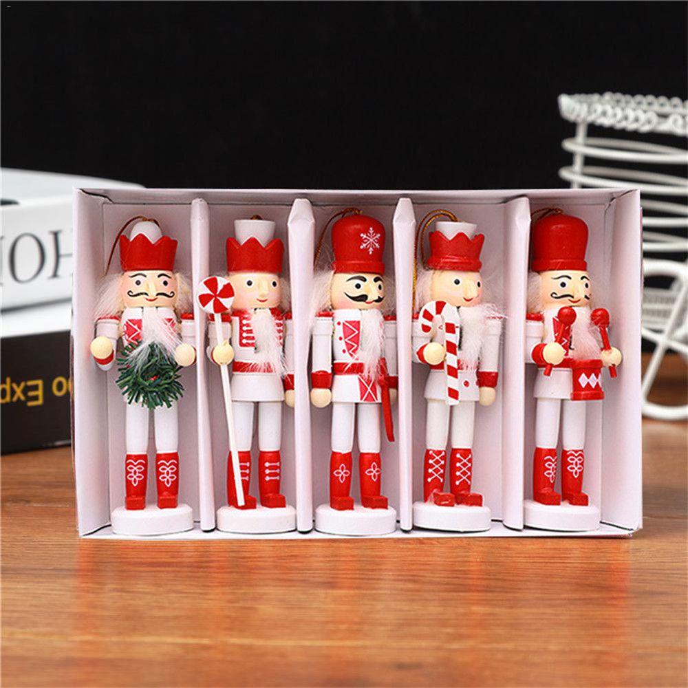 Bộ 5 Búp Bê Gỗ Dùng Trang Trí Giáng Sinh